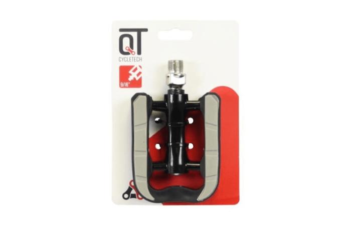 Pedalen VOLWASSEN ANTISLIP Luxe gewone as 9/16" gesloten lagers QT